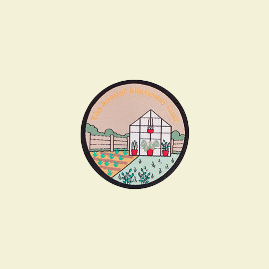 Allotment Club Patch for with The Annual Allotment Club Phrase.