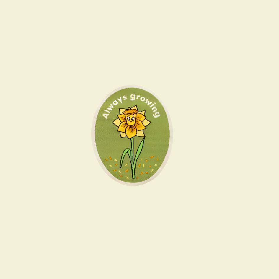 Always Growing patch symbolising continuous growth and progress, with vibrant colours and bold lettering.