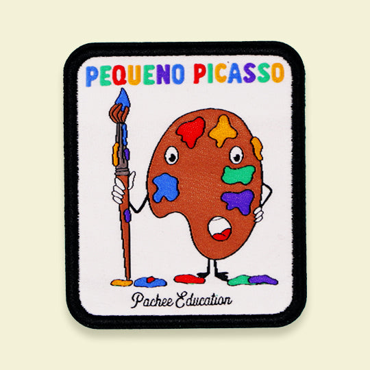 Pequeno Picasso Patch from the Pachee Education Collection, featuring a creative and educational design for children.
