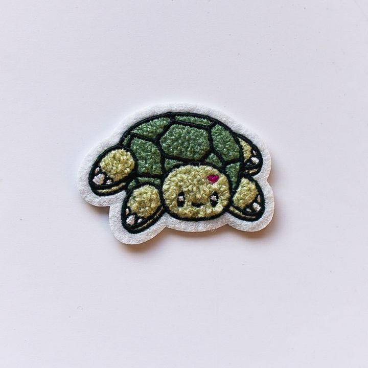 Patch tissé recyclé en peluche tortue PACHEE Chenille