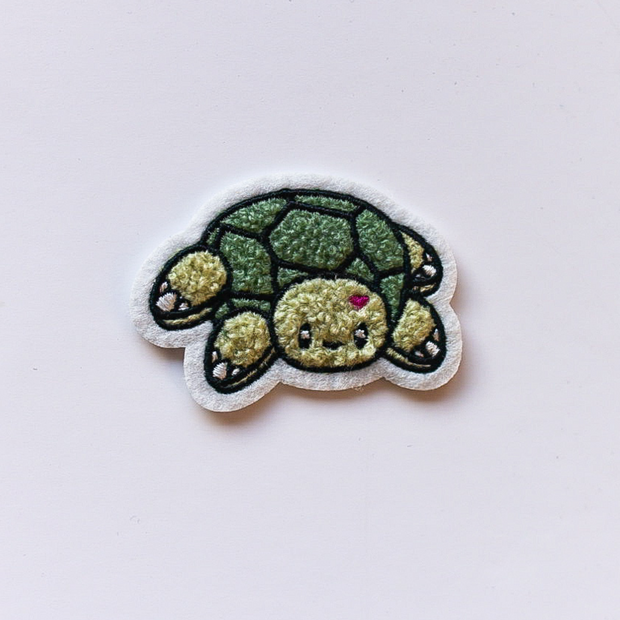 Chenille PACHEE Tortoise Plush Recycled Woven patch