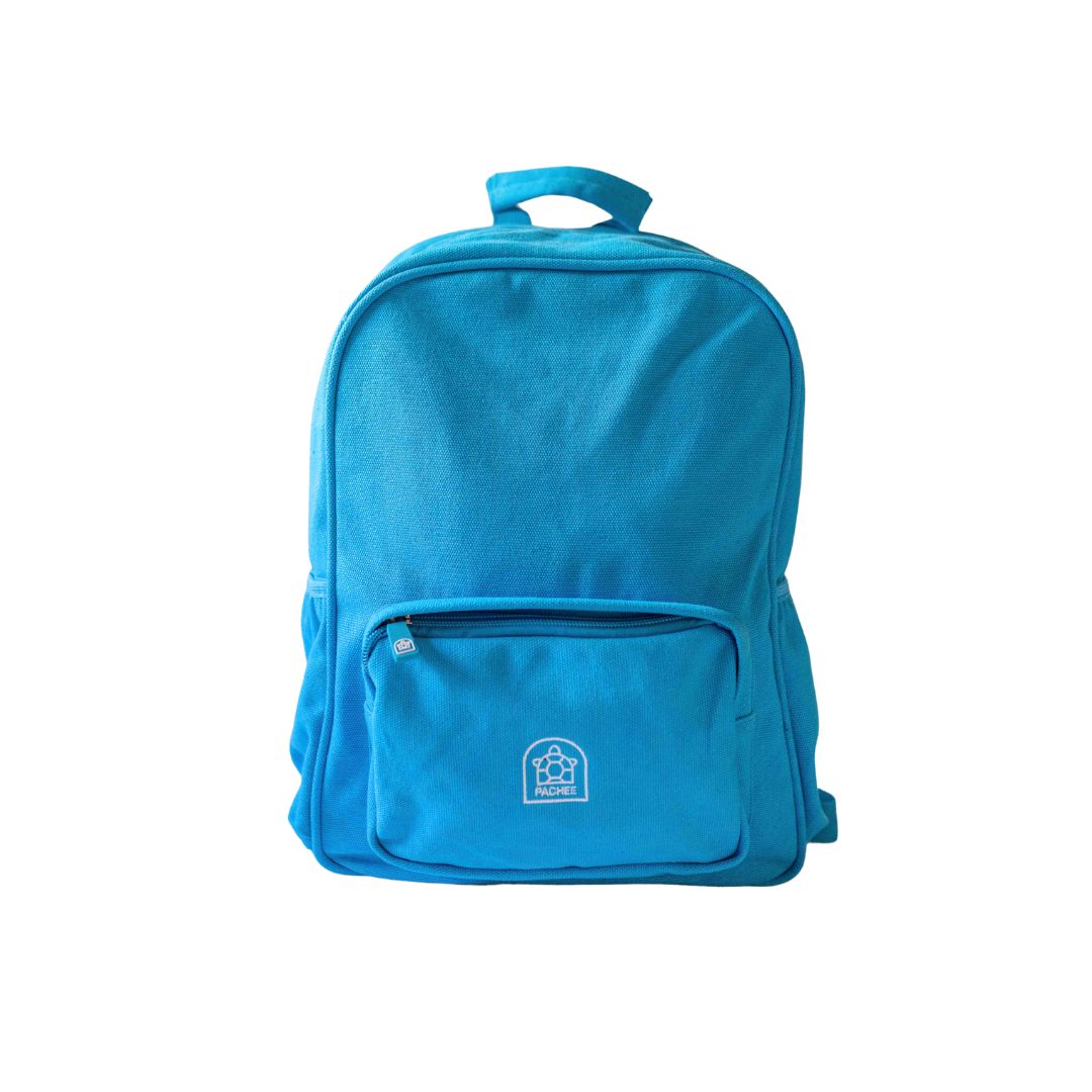 Aqua Blue junior backpack available at Pachee online store, featuring stylish design and spacious compartments.