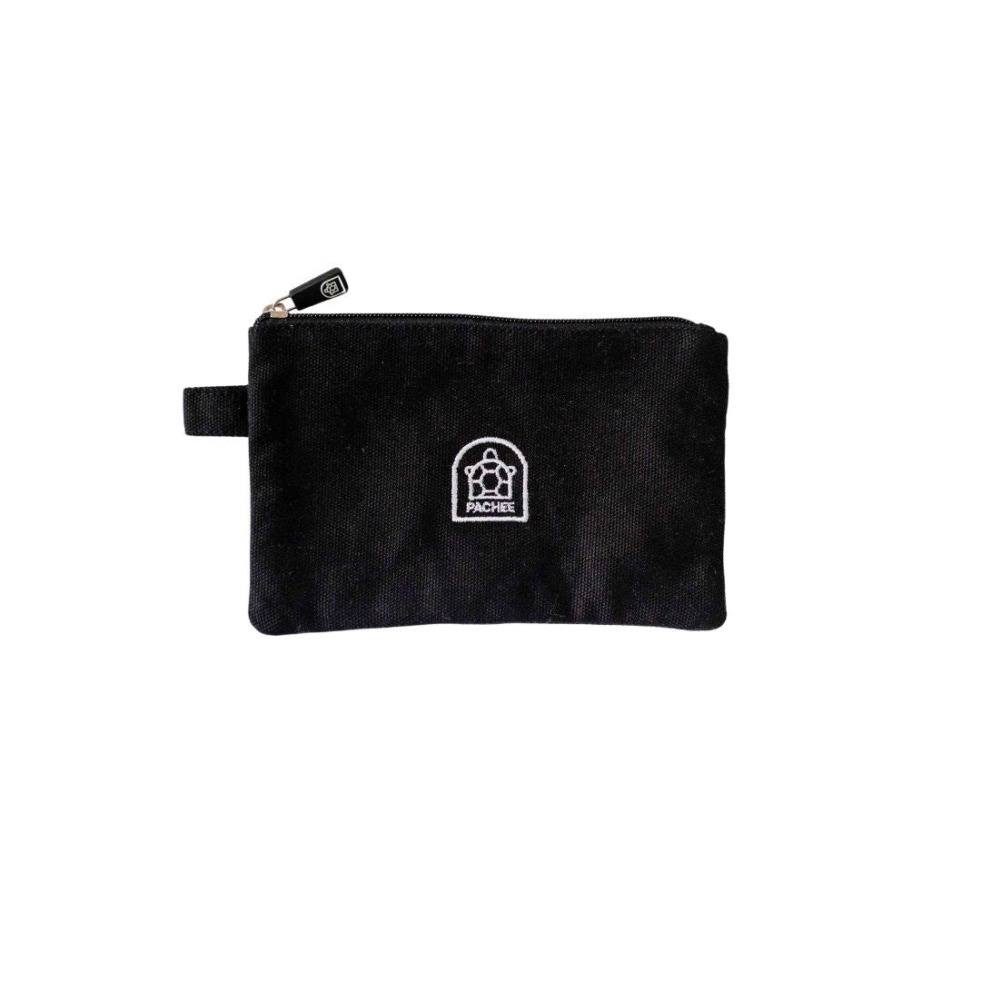 Canvas black pouches featuring the Pachee logo, available for purchase in the UK at Pachee's online store.