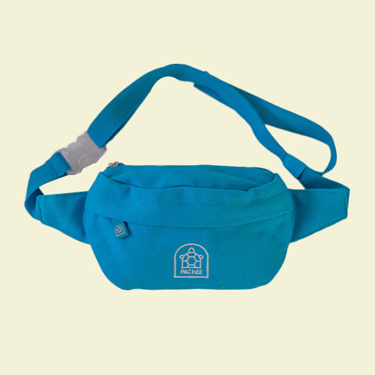 A trendy collection of Canvas kids blue bum bags available in Pachee, perfect for playful outings and adventures.