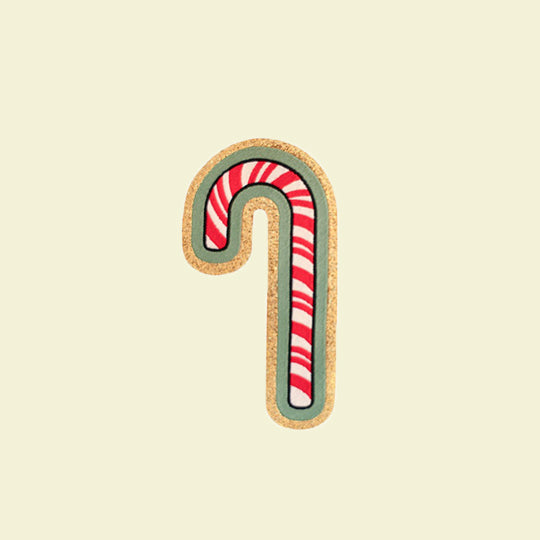 Colourful Christmas Candy Cane Iron-on Patch