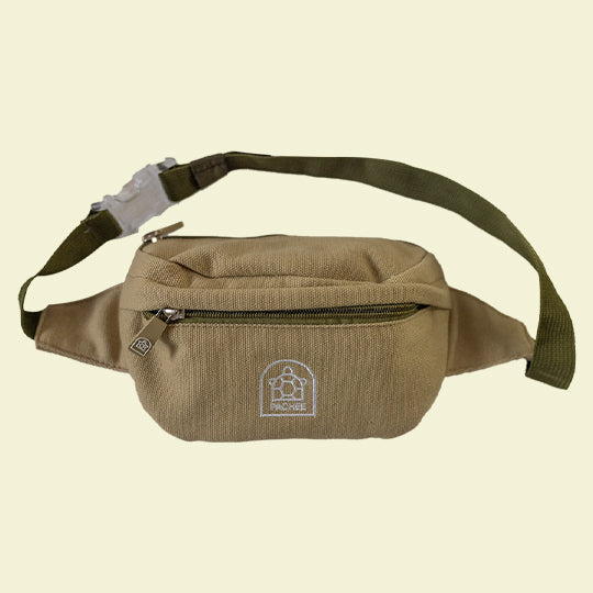 Neutral-coloured crossbody bum bag for kids from Pachee, ideal for everyday convenience.