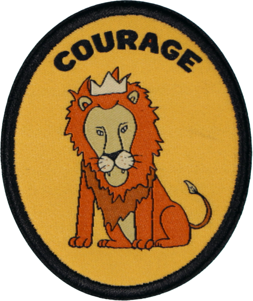 Lion - patch recyclé courage