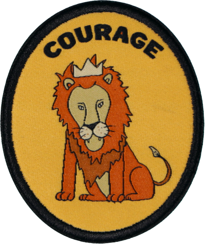 Lion - patch recyclé courage