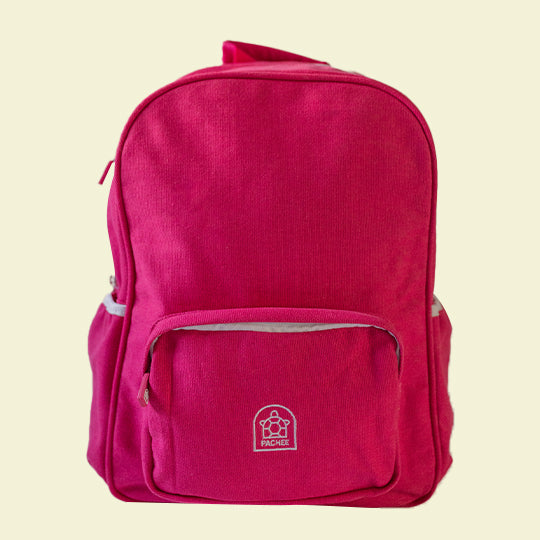 Kids Pink Backpacks displayed on a white background, featuring a stylish design, available at Pachee online store.

