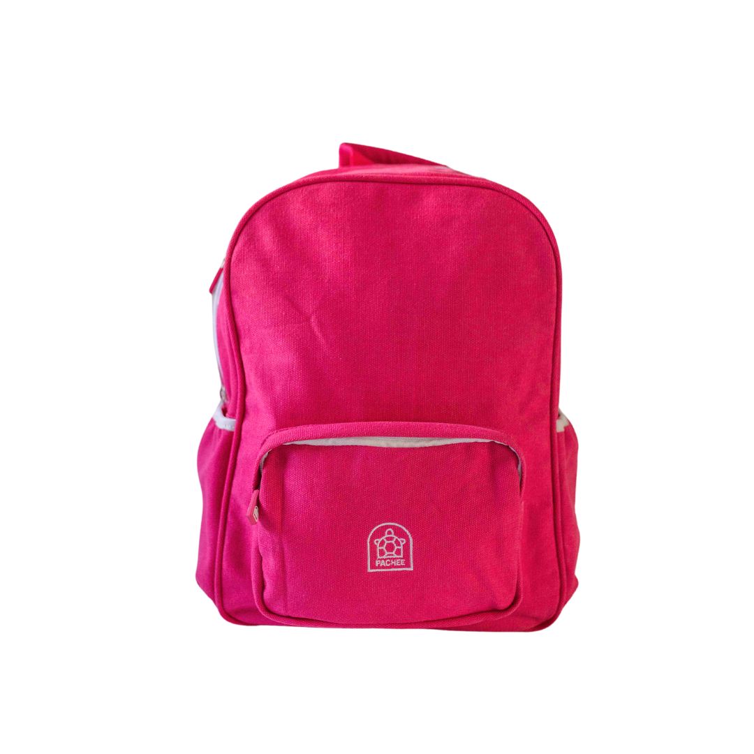 Pink Junior Backpacks displayed on a white background, featuring a stylish design for kids, available at Pachee online store.
