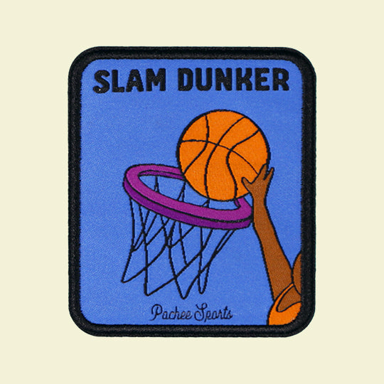 Slam Dunker patch from Pachee Sports collection, featuring bold design and sporty aesthetic, perfect for Basket Ball Players.